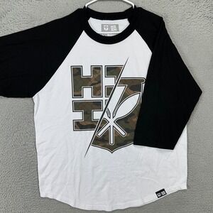 Hi Finest Apelila Mens Quarter Sleeve T-Shirt XL‎ Black White Graphic Tee Casual